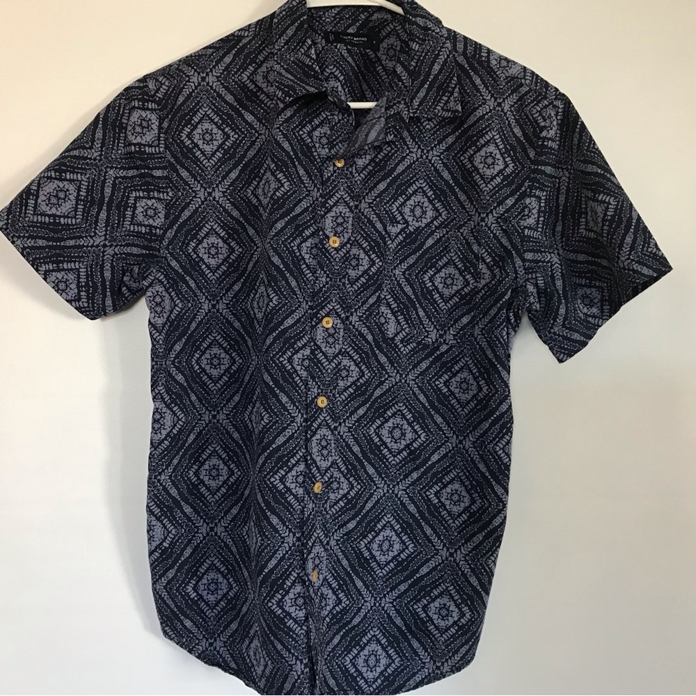 Luck Brand Blue & Purple Men’s Button Down Shirt